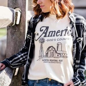America God's Country Graphic T-Shirt